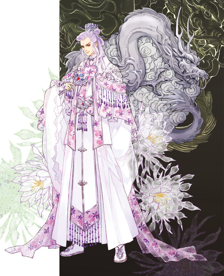 「古风美男」_煤_ 绘