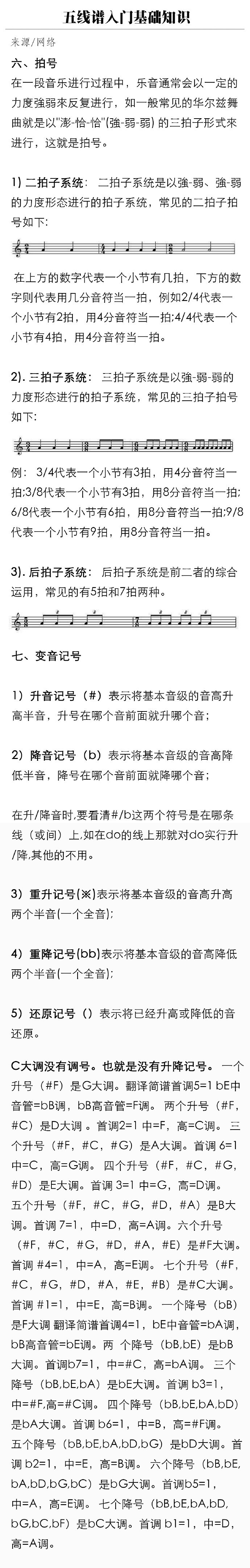 【科普贴】乐理知识就那点事，五线谱也就那么回事。用心学起来 ​