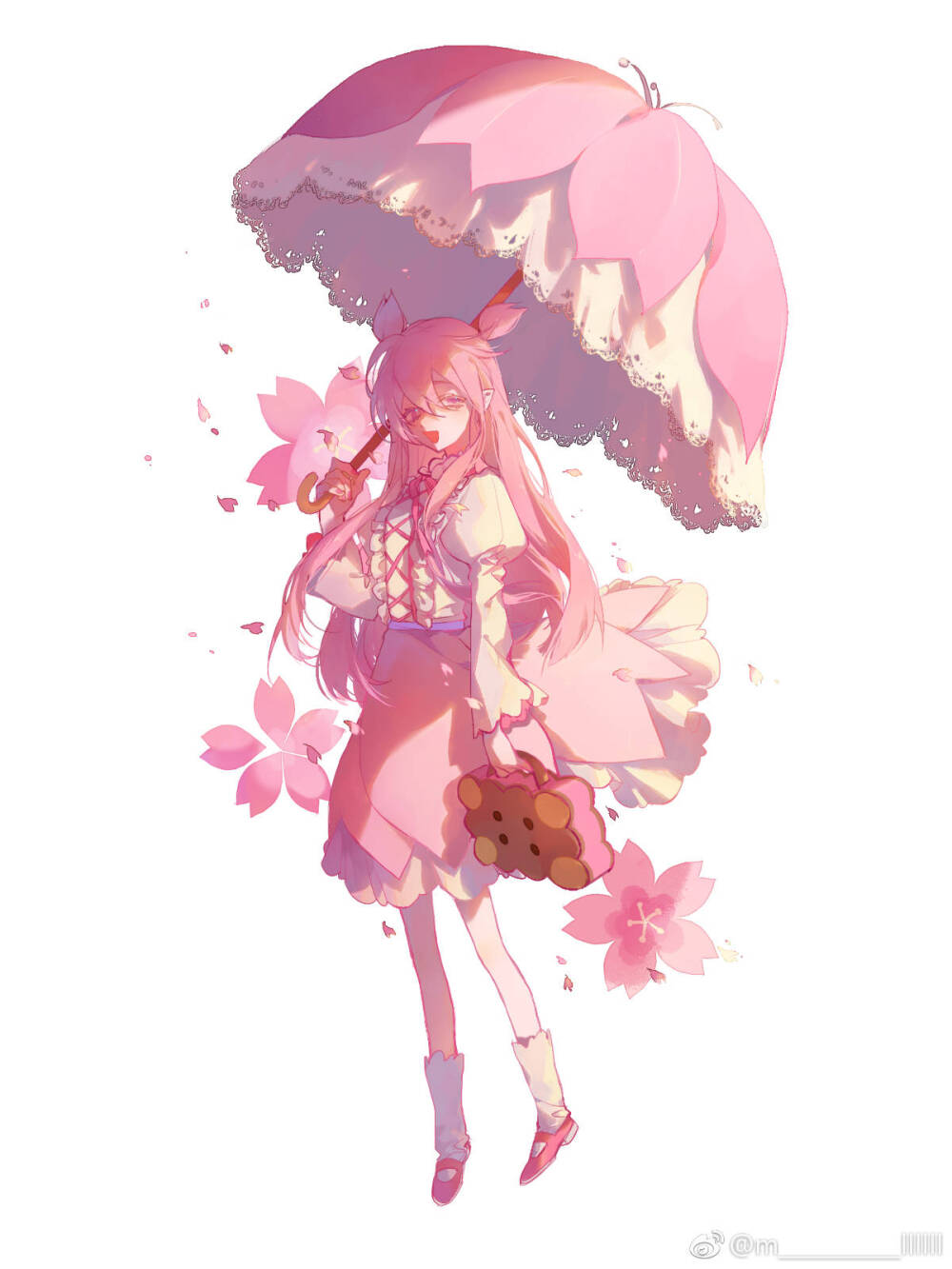 跑跑姜饼人美丽樱花画师见水印侵删