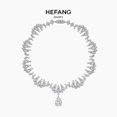 HEFANG Jewelry/何方珠宝杜莫项链 新娘婚纱超仙大气锁骨链颈链