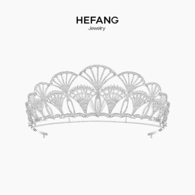 HEFANG Jewelry/何方珠宝塞维利亚冠冕 超仙新娘婚纱皇冠发配饰品