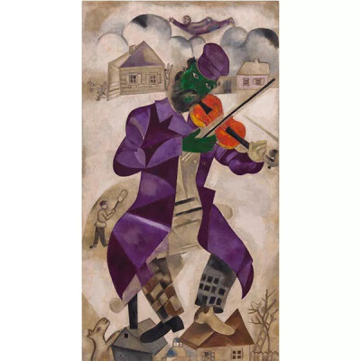 《绿色小提琴家》马克·夏加尔 Marc Chagall（1887—1985）现代艺术大师