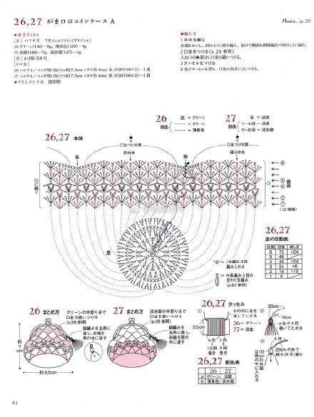 口金包 钩针 图解