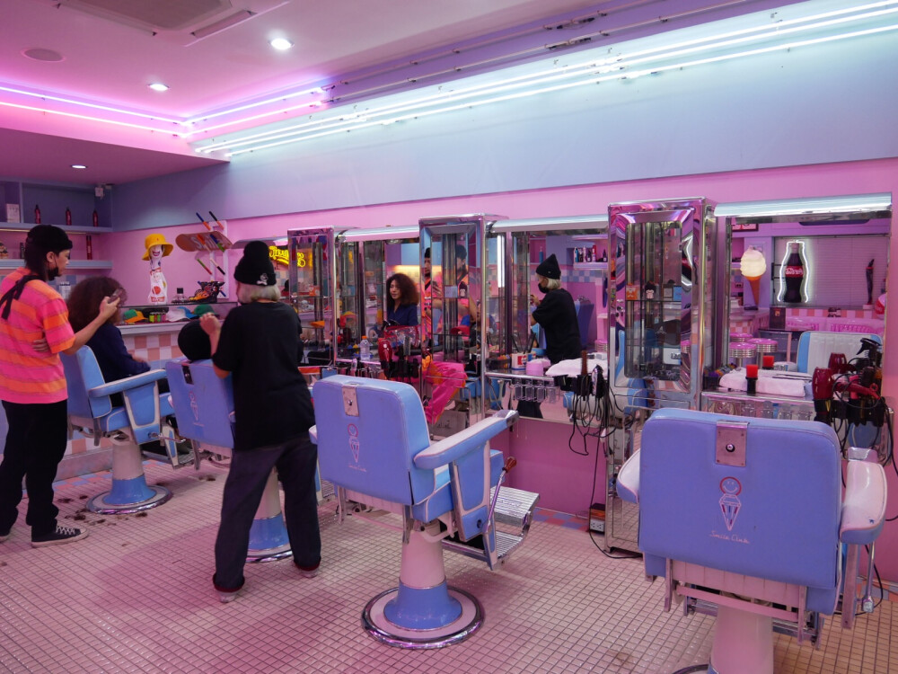 smileclub hair salon，死也不放弃的粉色少女心