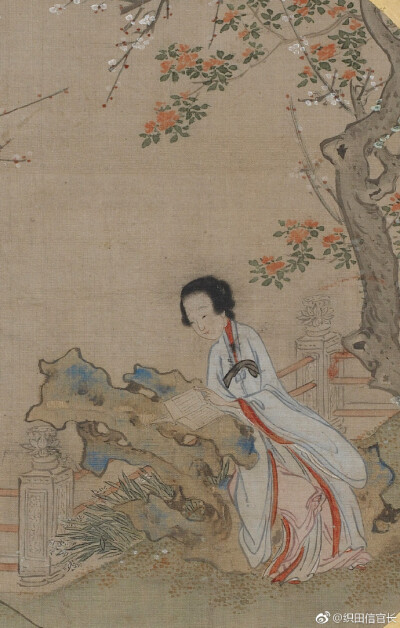 清初 顺治到康熙前期 孙璜仕女图册03 Freer Gallery of Art藏