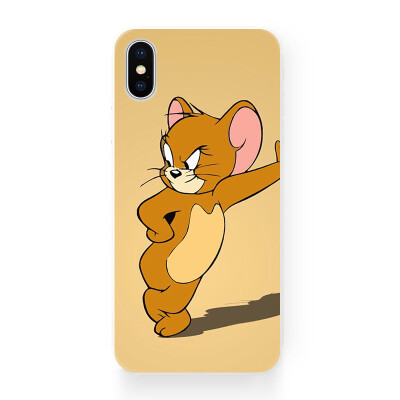 欧美卡通师猫和老鼠苹果8 plus iphone x i6 i7 plus i5se 手机壳