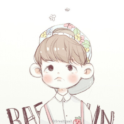 EXO伯贤手绘插画壁纸CR.BreakBaek