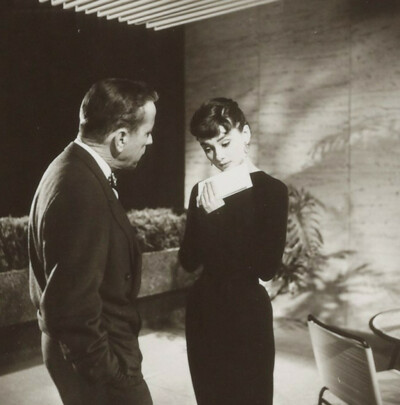 Audrey Hepburn and Humphrey Bogart in Sabrina dir. Billy Wilder (1954)