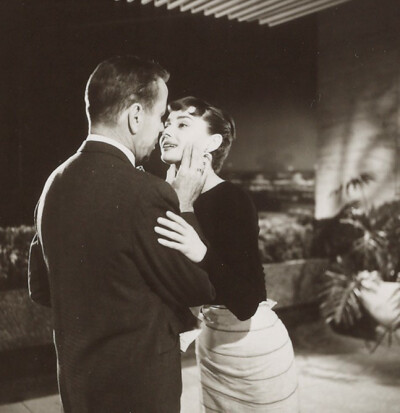 Audrey Hepburn and Humphrey Bogart in Sabrina dir. Billy Wilder (1954)