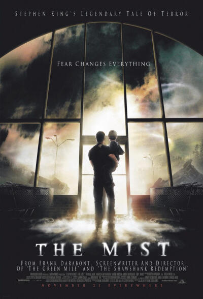 《The mist》迷雾。这部电影不仅结局意外，同时看完还会引人深思很多，值得一看哦！