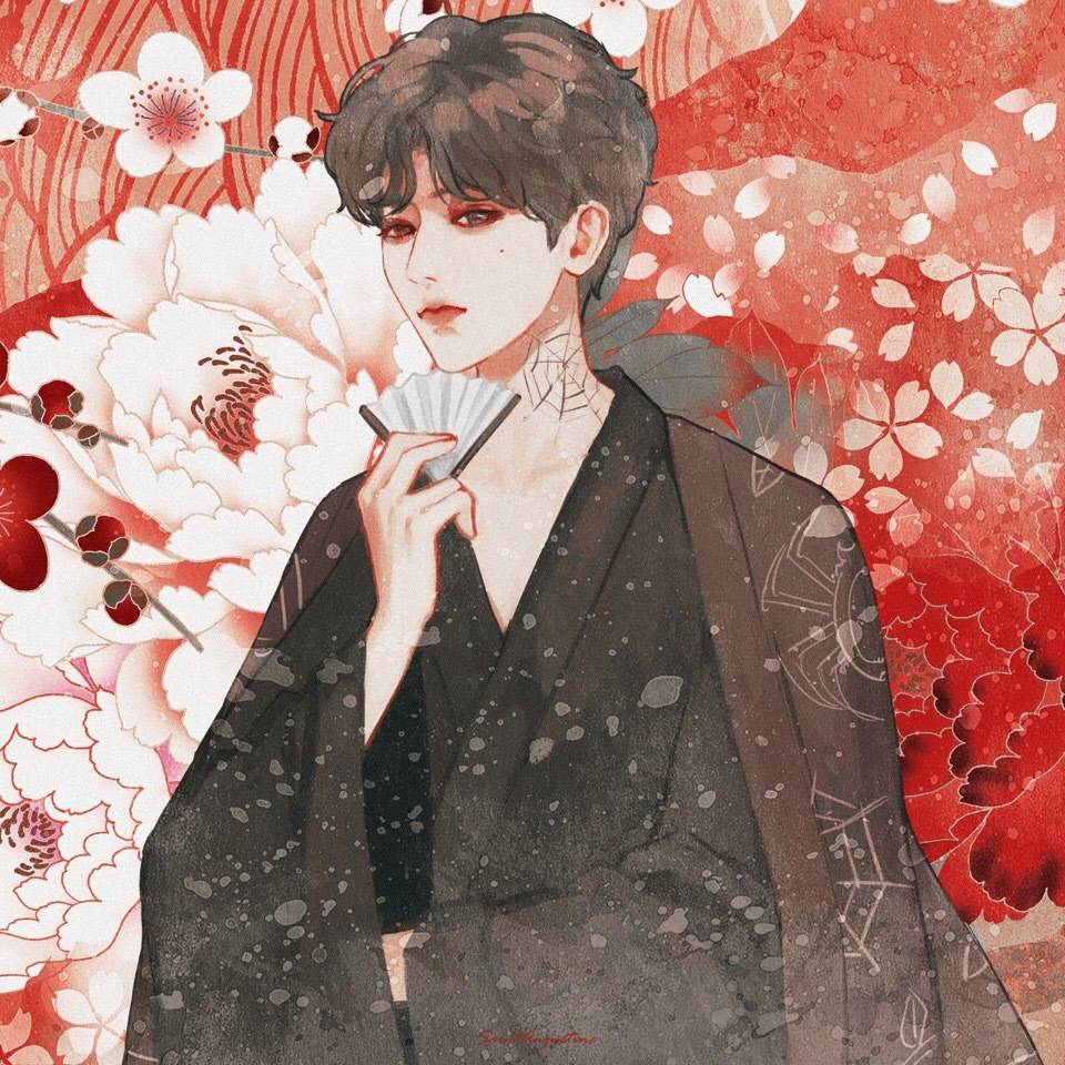 cr:渔火不愁眠
蔡徐坤手绘（日系 樱花 少年）