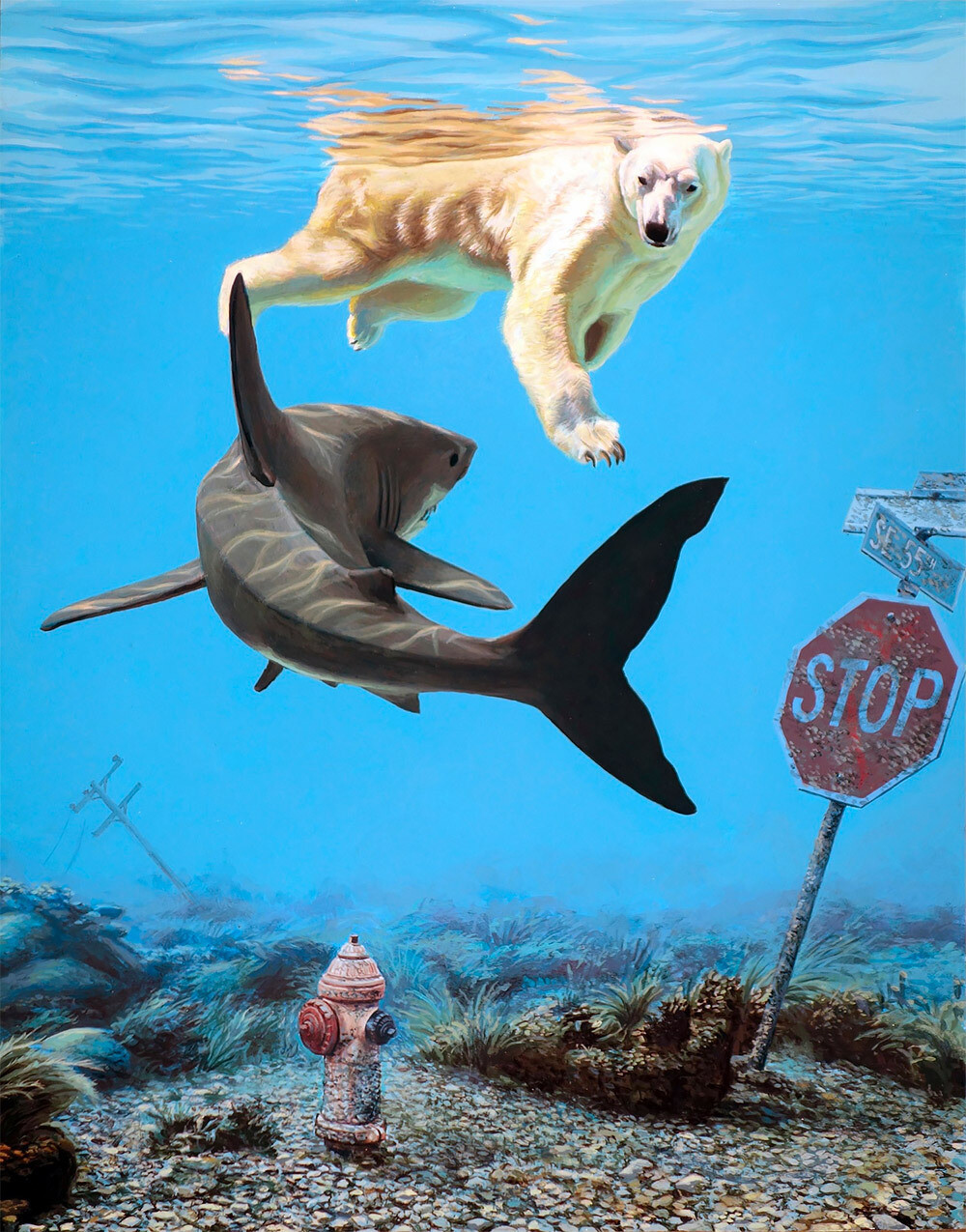 【生态预警】发人深思的新超现实主义绘画 | by Josh Keyes ​