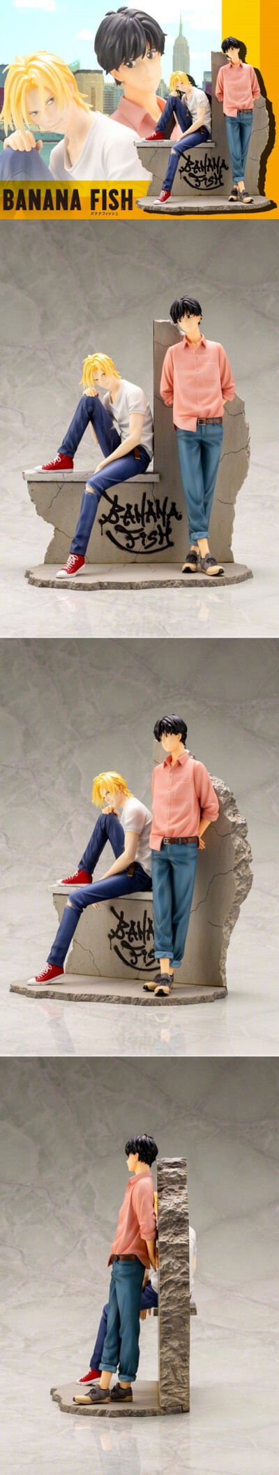 寿屋 BANANA FISH 1/8 亚修&amp;英二 开订 23760円(含税) 2019年4月发售※ 图9为寿屋SHOP限定替换特典「亚修 夜明けの寝顔ver.」 ?