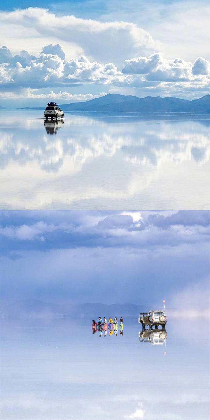 出现在无数日漫op、ed里的地方——天空之境 Uyuni ️️ ​​​​，这是漫画师排着队等着画的地方啊 ​