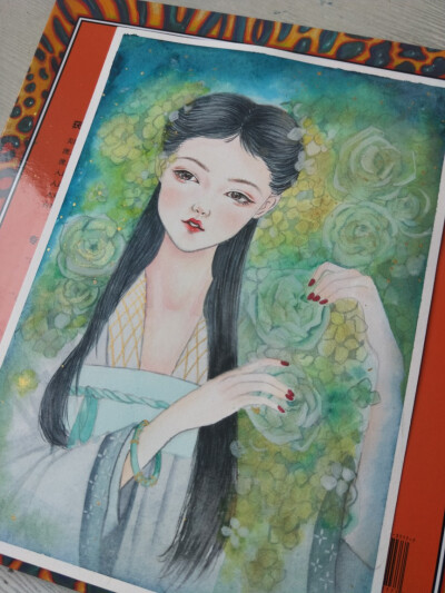 临摹花步大大的水彩画