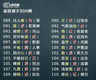 公考申论常见易错别字200个，你写对了吗？ ​​​​