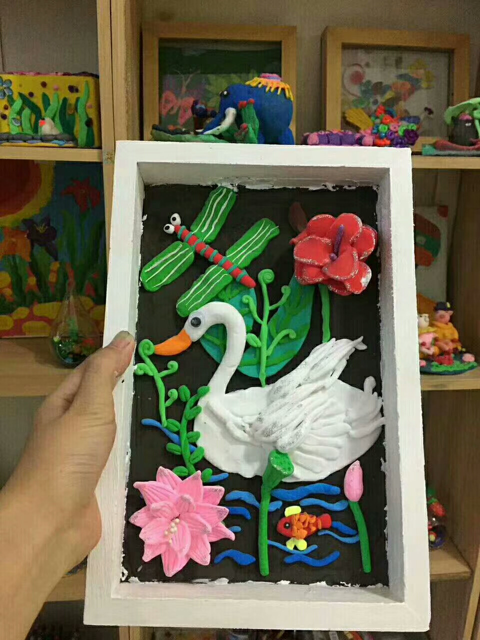 儿童画 黏土粘土 手工制作 创作 模型 插画 卡通人物 水果 花卉 金鱼 多肉 母亲节 火烈鸟 面具 圣诞节 美食 海鲜面 