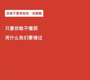 你就不要想起我  田馥甄  歌词