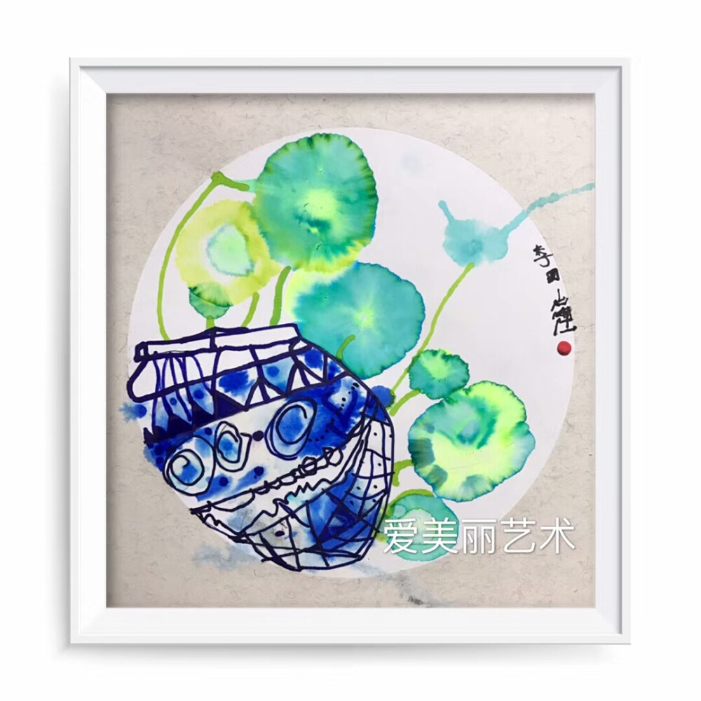 线描 儿童画 创意 装饰画 水彩笔 彩色 黑白 动物 盆栽 铜钱草 青花瓷 花瓶 麒麟 头冠 凤冠 霞帔 石雕 独轮车 写生 速写 花卉 植物