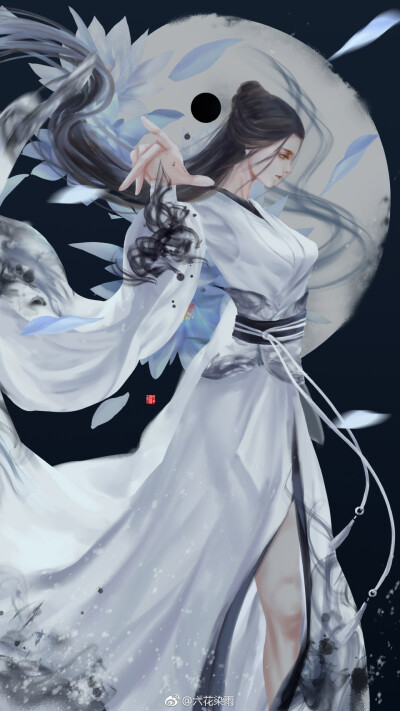 #天涯明月刀ol# 绘师：六花染雨