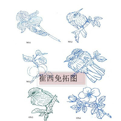 崔西刺绣配色事典 免拓图绣布 欧式刺绣图样山茶花 崔西花鸟水溶