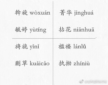 中国「生僻字」读音大全，涨知识... ​