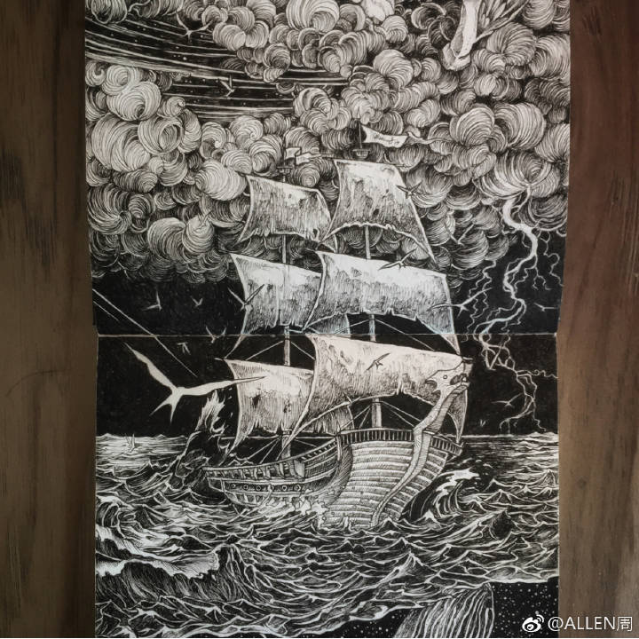 针管笔手绘 来自菲律宾插画师kerbyrosanes ​ 真的太好看了！！ 吹爆！！！