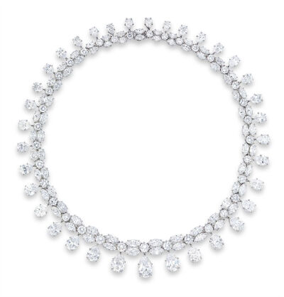 海瑞温斯顿（Harry Winston）设计钻石项链，成交价：RMB:423.20万，香港佳士得（Christie's）2010春季拍卖会瑰丽珠宝及翡翠首饰专场