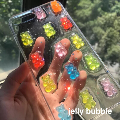 *jelly bubble*cute bear 小熊软糖 苹果手机壳保护套