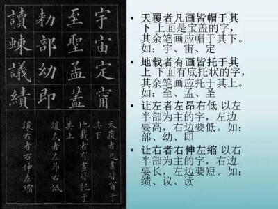 黄自元间架结构摘要九十二法