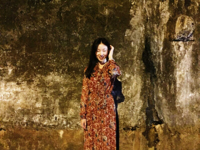 复古碎花长裙♡