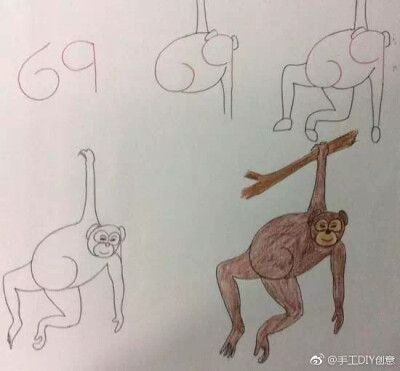 宝贝一学就会！用数字画各种小动物，好玩有趣易上手~