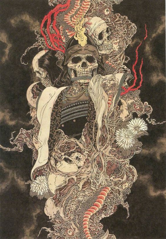 日本艺术大师山本タカト（Takato Yamamoto），受日本传统浮世绘版画、西方象征主义和唯美主义等流派的影响，以瑰丽妖艳、华美绚烂的画风闻名于世，并将自己的风格命名为“平成唯美主义”。