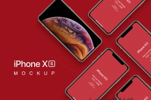 iPhone XS MAX XR苹果手机图层贴图mockup预览样机psd模板psd217