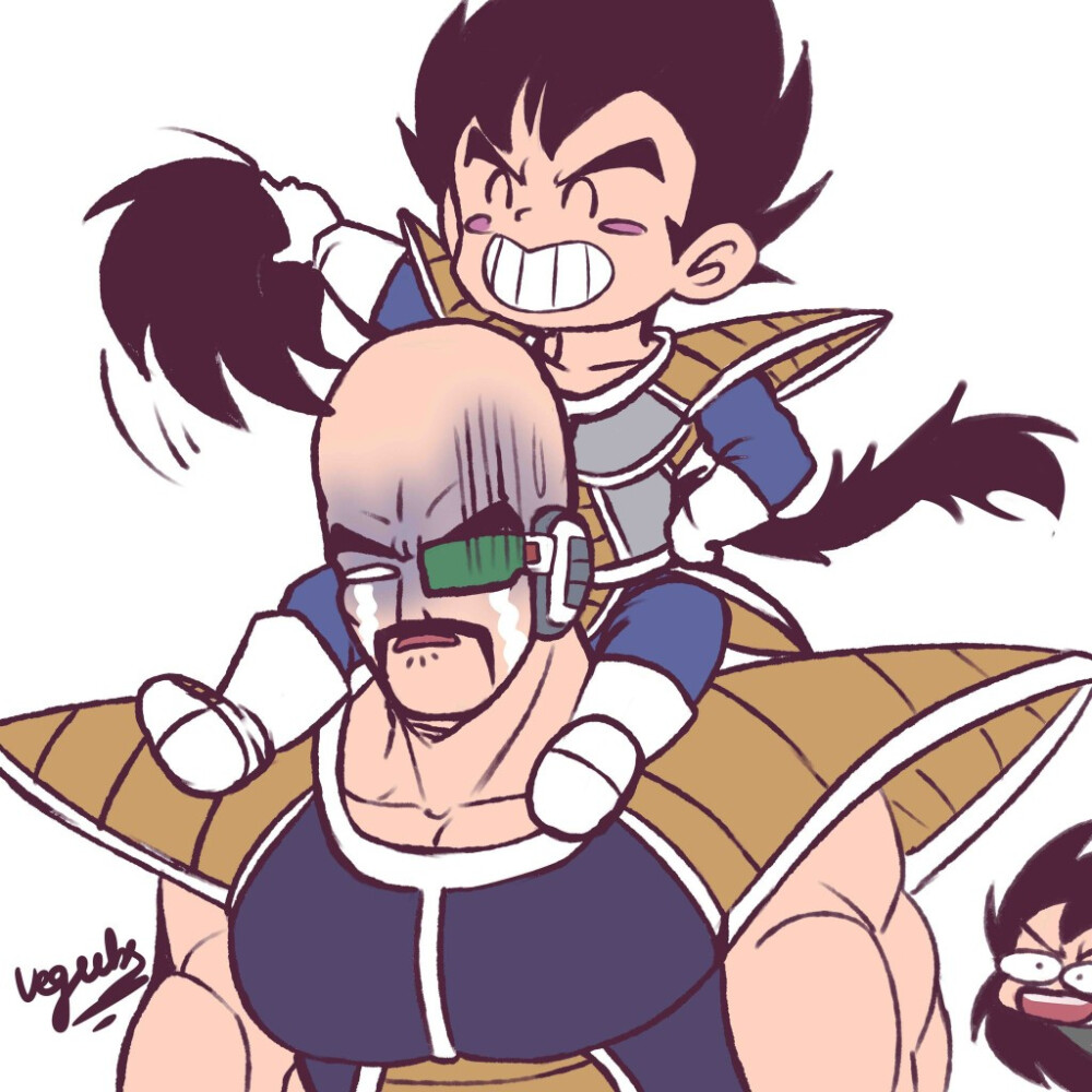 【转哔哩哔哩up主偶然ou】 #龙珠#贝吉塔 那巴头发=贝吉塔王