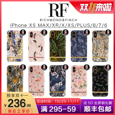 Richmond&Finch新款iphone 7/8plus苹果xs max rf手机壳ins网红款