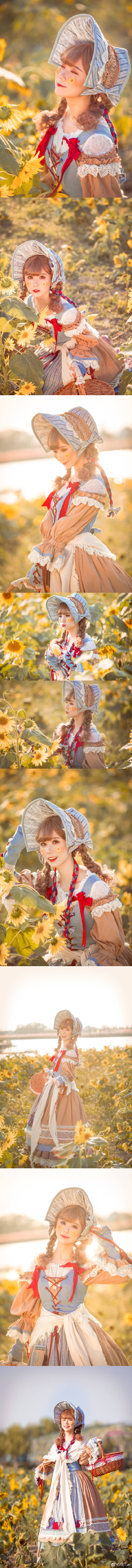 #写真##南京约拍##lolita摄影#
《Yield》
harvest harvest
it yields fruits
la la'latest harvest
it yields sweets
* ********* ********* ********* ********* **
摄影：@琬儿er
出镜\造型：@全全Piggy
服装\假毛：@古典玩偶ClassicalPuppets @MONKEEP-猴咩家 