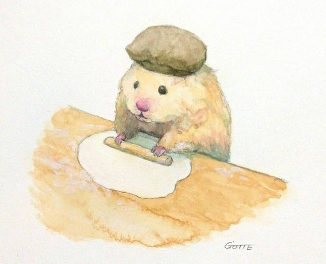 创意画廊圆滚滚的小仓鼠 | 作者 ins: gottehamham