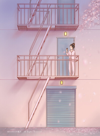 #平行线# #手绘##壁纸#世界的某一端，总有个人在陪你做同一件事