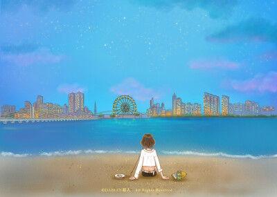 #平行线# #手绘##壁纸#世界的某一端，总有个人在陪你做同一件事