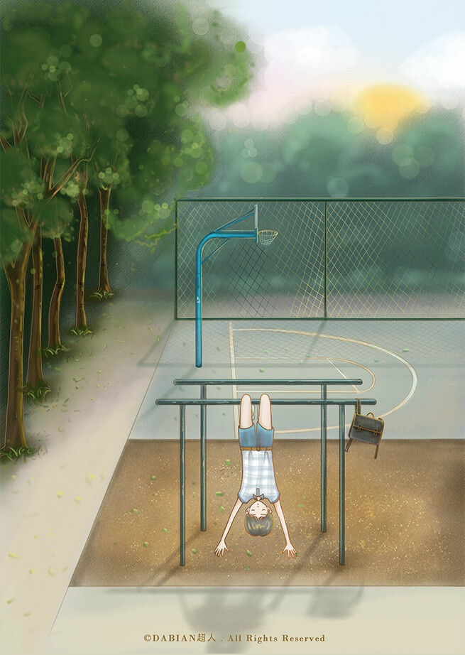 #平行线# #手绘##壁纸#世界的某一端，总有个人在陪你做同一件事