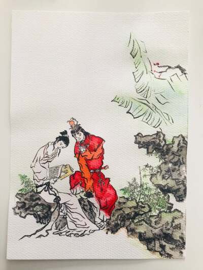 戴敦邦先生版的红楼人物插画-今日临摹