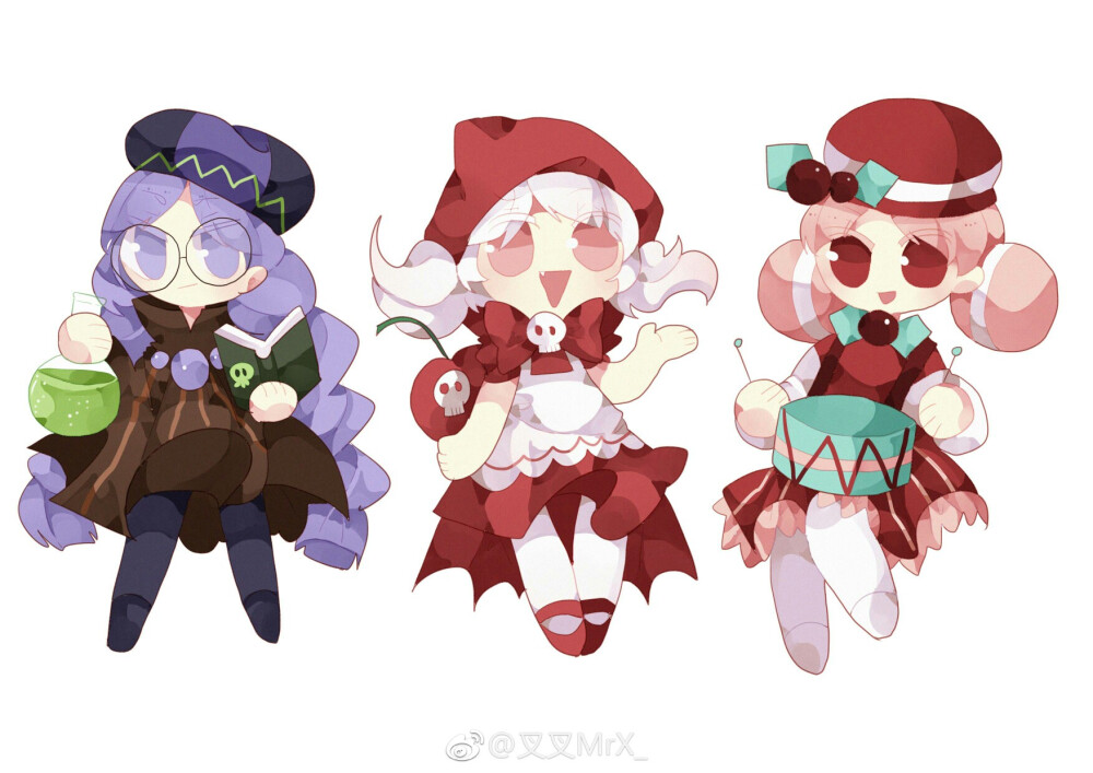 跑跑姜饼人炼金术师饼干樱桃饼干马卡龙饼干画师见水印侵删