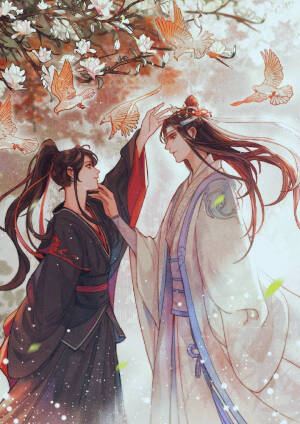 #1031魏无羡生日快乐#贺图（魔道祖师，忘羡，蓝忘机，魏无羡，蓝湛，魏婴）