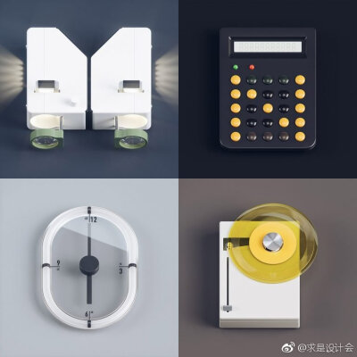 设计师Gao Yang以德国博朗电器为原型创作的字母表。#求是爱设计#