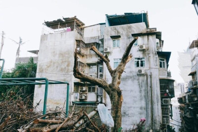 澳门老城区的建筑很有感觉，满满的生活气息。沿着这条路一直爬上去就是大炮台和大三巴牌坊