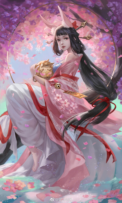 手绘古风粉衣女子
画师见水印