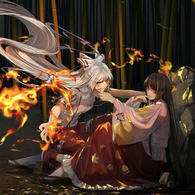 东方project 藤原妹红 蓬莱山辉夜 不死组