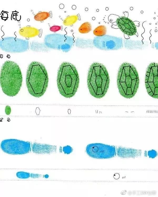 有趣的指纹画