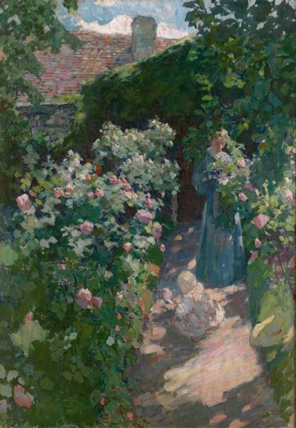 Mezi růžemi / Among Roses. 1906, Ludvik Kuba. Czech (1863 - 1956) ​​​